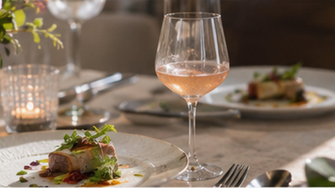 Table gastronomique et verre à pied pour une boisson sans alcool premium